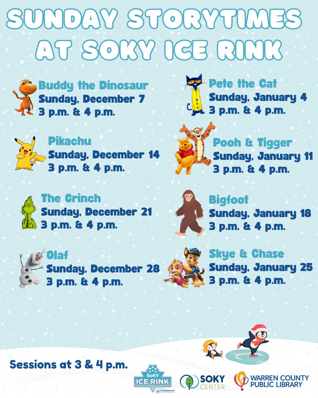 2025-26 Snow Dome Schedule